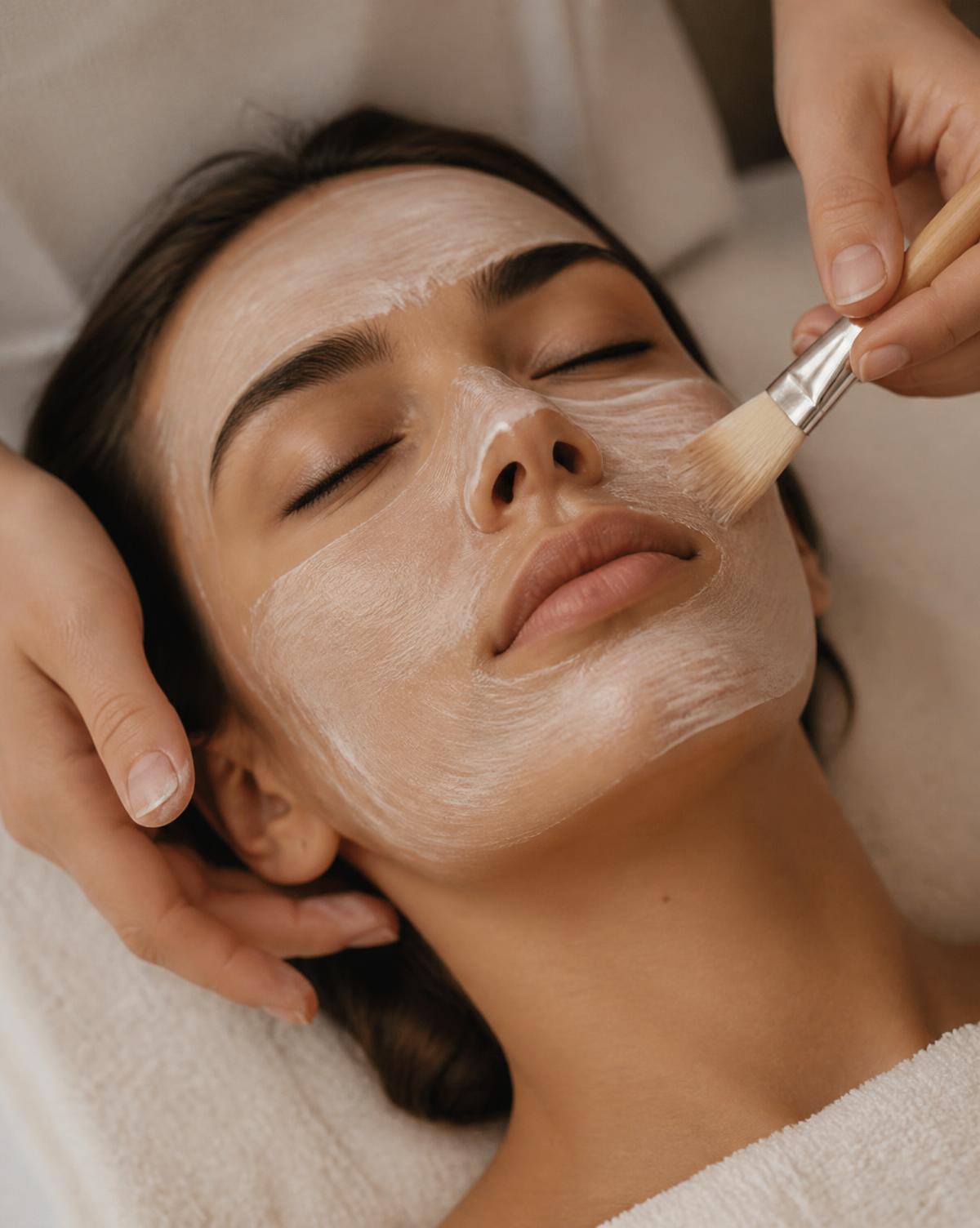 Gelaatsverzorging met een verzorgend masker in Beauty Studio by TP
